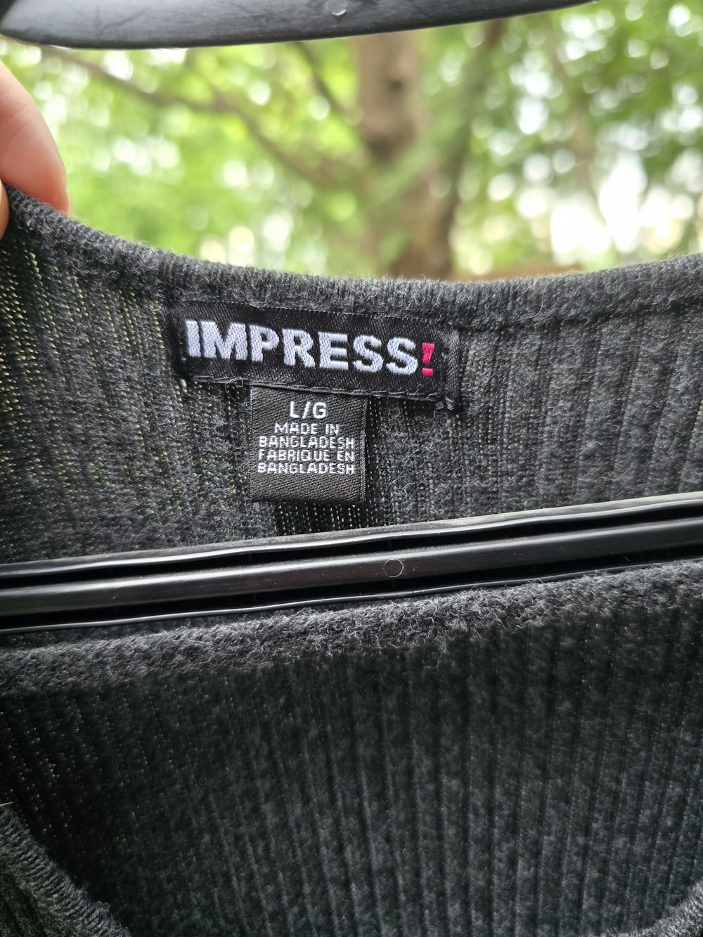 imPRESS Dark Grey Ribbed V-Neck Long Sleeve Knit Dress - Picture 3 of 3
